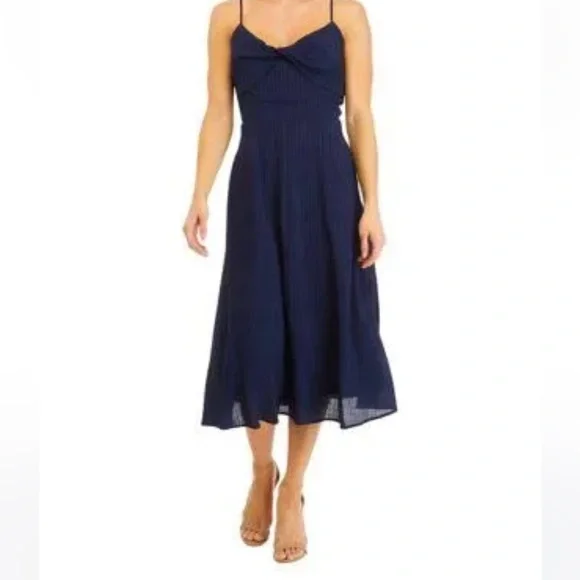 Tahari ASL | Dresses | Tahari Asl Spaghetti Strap Navy Blue Midi Dress Nwt  Size2 | Poshmark